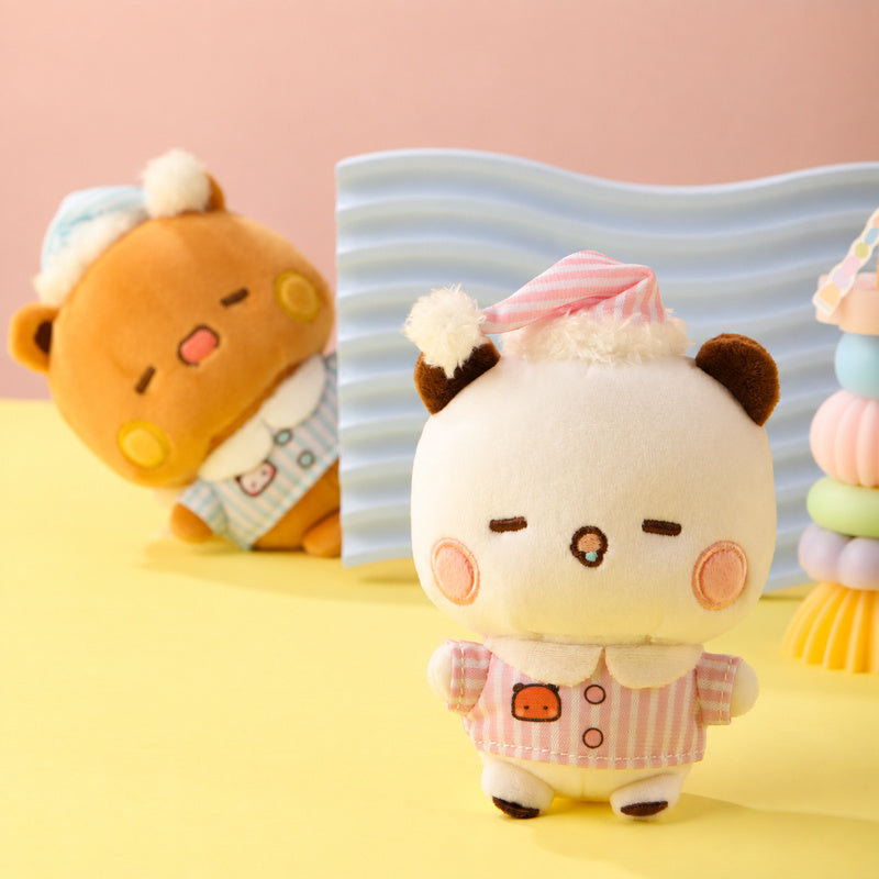 Bubu & Dudu Cozy Pajamas Plush Keychain Set
