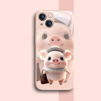 Bubu & Dudu Little Pig Glass Phone Case