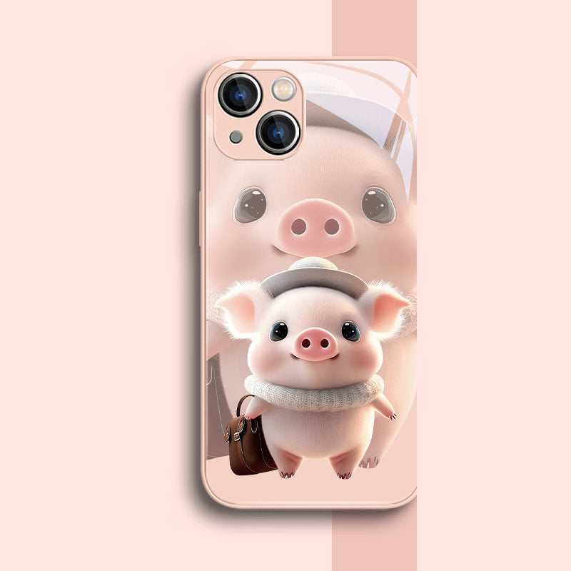 Bubu & Dudu Little Pig Glass Phone Case